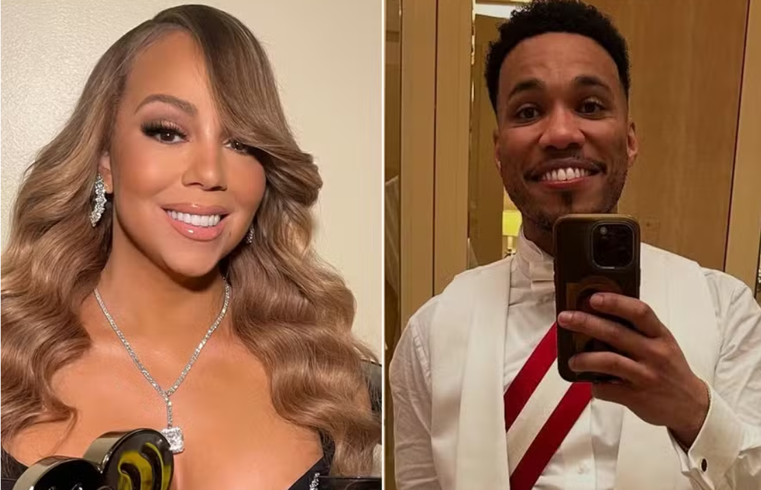 De cabelos cacheados, Mariah Carey janta com rapper e gera boatos de affair
